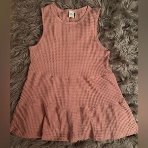Paper Crane Pink Tiered Sleeveless Shirt